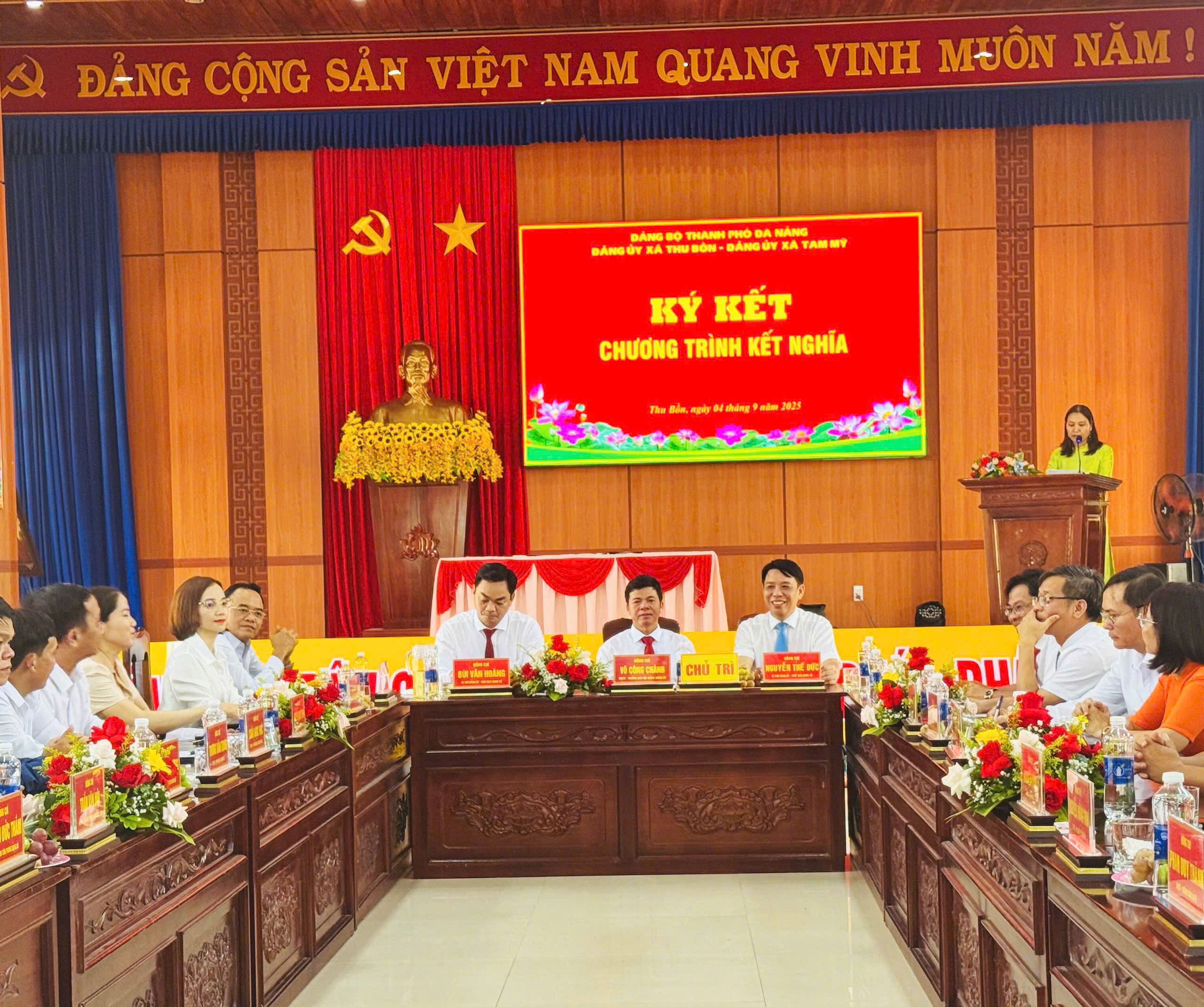 Đảng ủy xã Thu Bồn tổ chức chương trình kết nghĩa với Đảng ủy xã Tam Mỹ