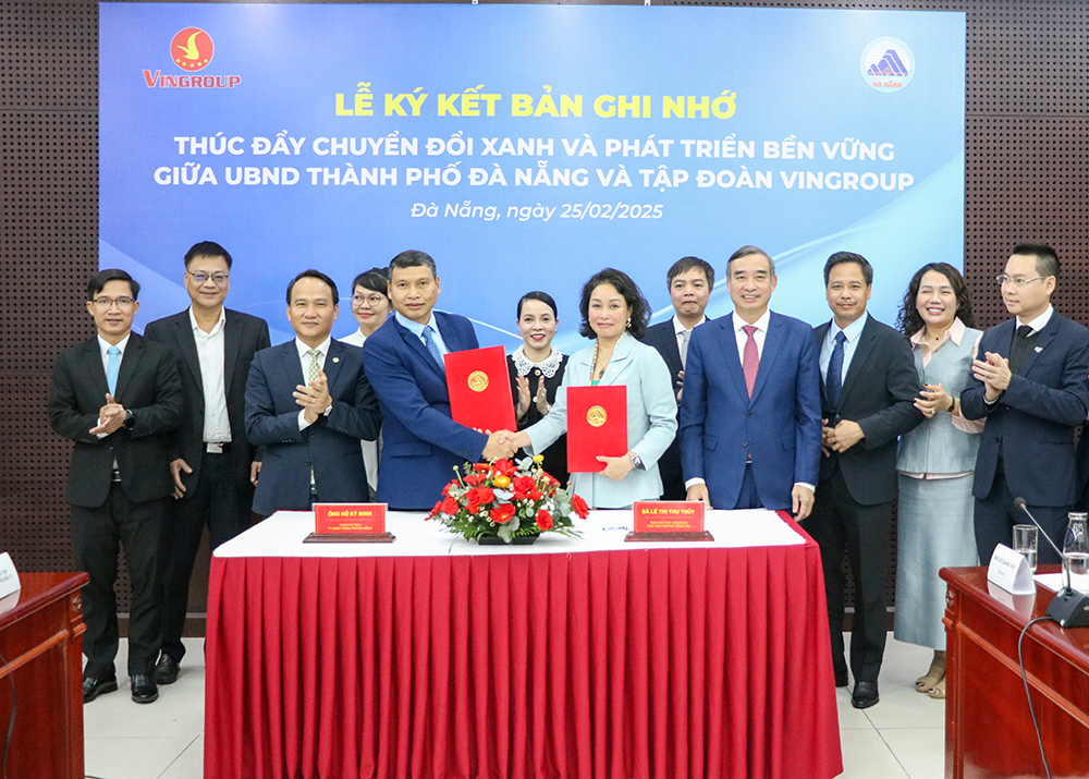 Đà Nẵng và Tập đoàn Vingroup hợp tác thúc đẩy chuyển đổi xanh và phát triển bền vững