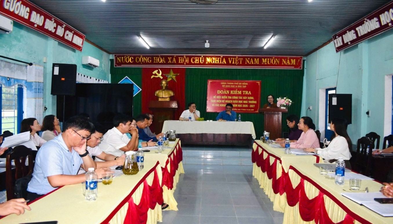 Sở Giáo dục và Đào tạo thành phố Đà Nẵng kiểm tra việc thực hiện nhiệm vụ giáo dục năm học 2026-2027 tại xã Thăng Bình